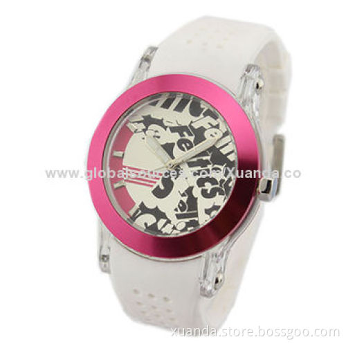Quartz sports steel watches for men, rubber strap, 304 stainless steel case